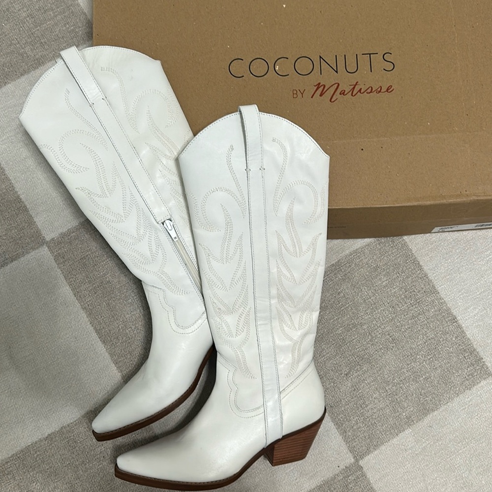 White Cowboy Boots - never been worn